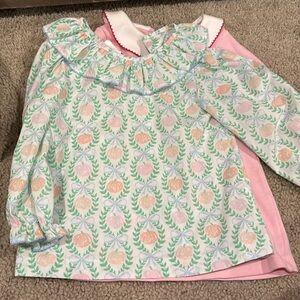 Southern smocked co 3T EUC. pumpkin top